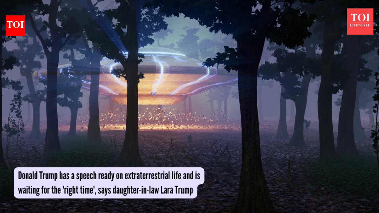 Donald Trump has a speech ready on extraterrestrial life and is waiting for the 'right time', says daughter-in-law Lara Trump