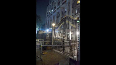 Car speeds in, crushes guard against wall in Alipore hsg