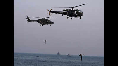 Spectacular international city parade, air power demo thrill crowds at RK Beach in Visakhapatnam