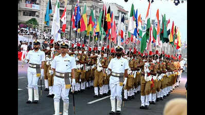 Spectacular international city parade, air power demo thrill crowds at RK Beach in Visakhapatnam