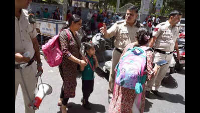 Bomb hoaxes at Delhi, Noida schools; Boardexams continue