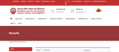 KKHSOU MA 4th semester result 2026 declared: Direct link to download subject wise merit lists here