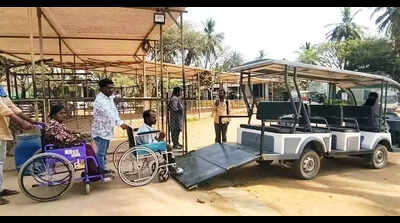 Ramps added to battery vehicles at Hampi for differently-abled