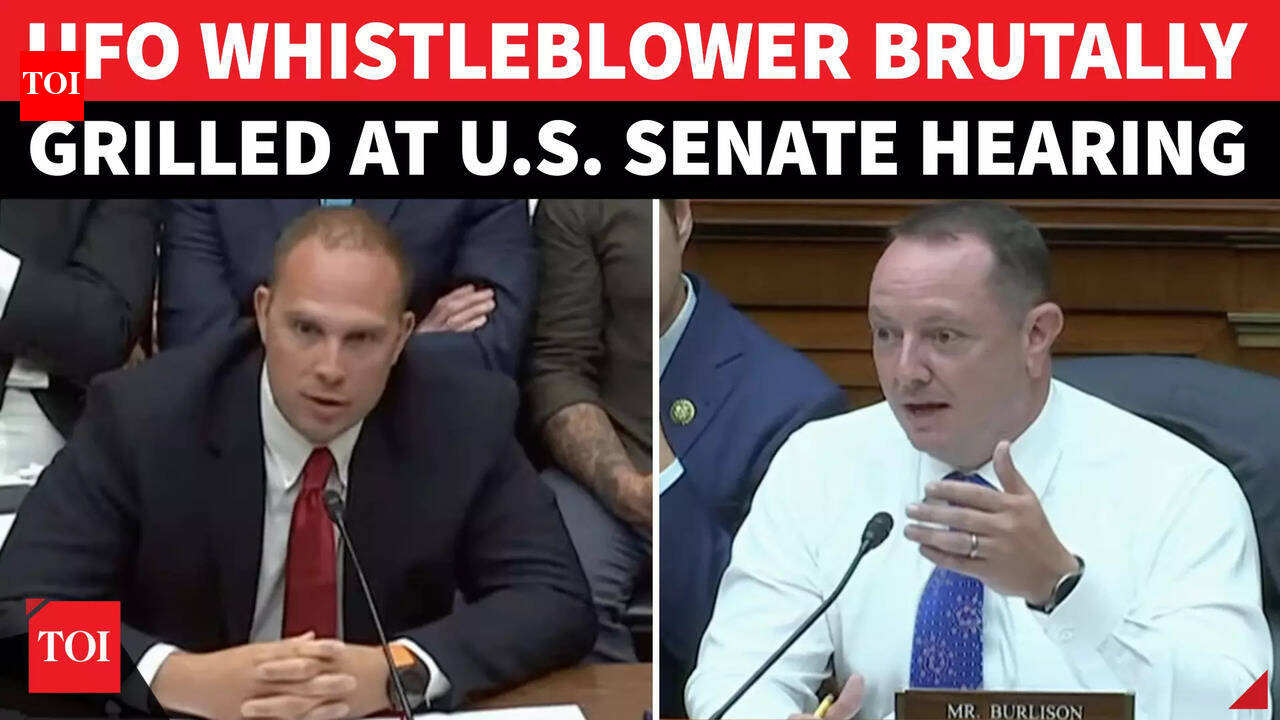 'U.S. Govt Keeps Aliens': Ex-Intelligence Officer Grilled Over UFO Claims At Tense Hearing