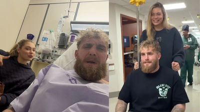 Jake Paul faces another jaw surgery setback after Anthony Joshua knockout as Jutta Leerdam supports him in hospital