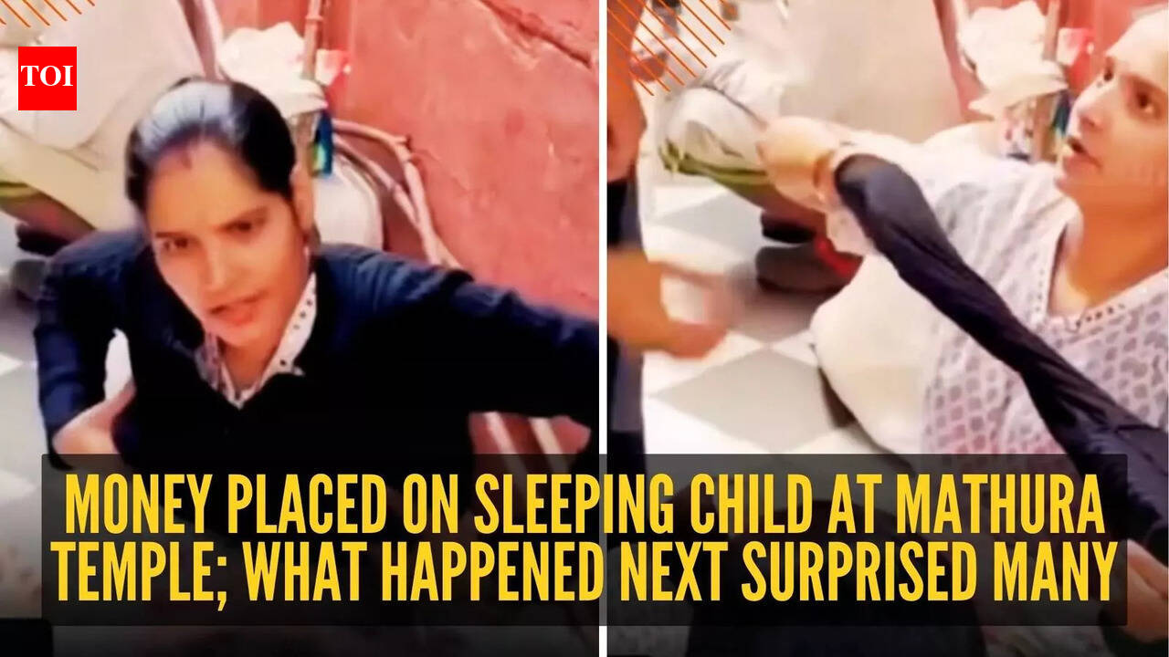 “Not a beggar, but a goddess…”: Money placed on sleeping child at Mathura temple; what happened next surprised many