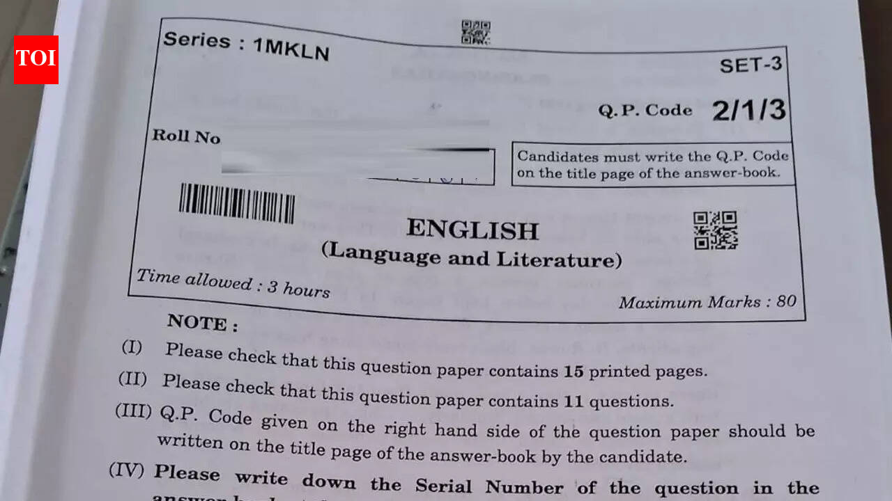 CBSE Class 10 English question paper 2026: Download PDF, students call exam easy