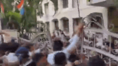 'Shirtless' protest row: BJP & Congress workers clash in Indore, pelt stones - watch