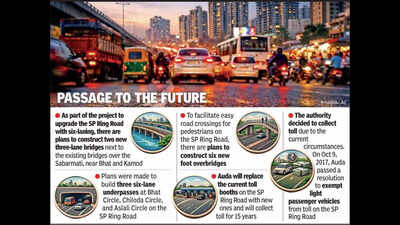 Ahmedabad Urban Development Authority’s plan to add service roads to SP Ring Road faces 5km hurdle