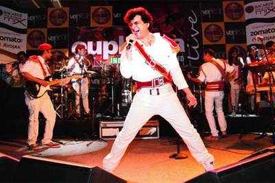 Dr Palash Sen with his band Euphoria performs at Vapour in Gurgaon