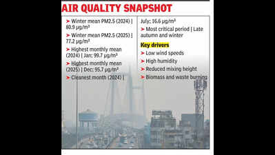 Climate change contributed to high winter AQI in city