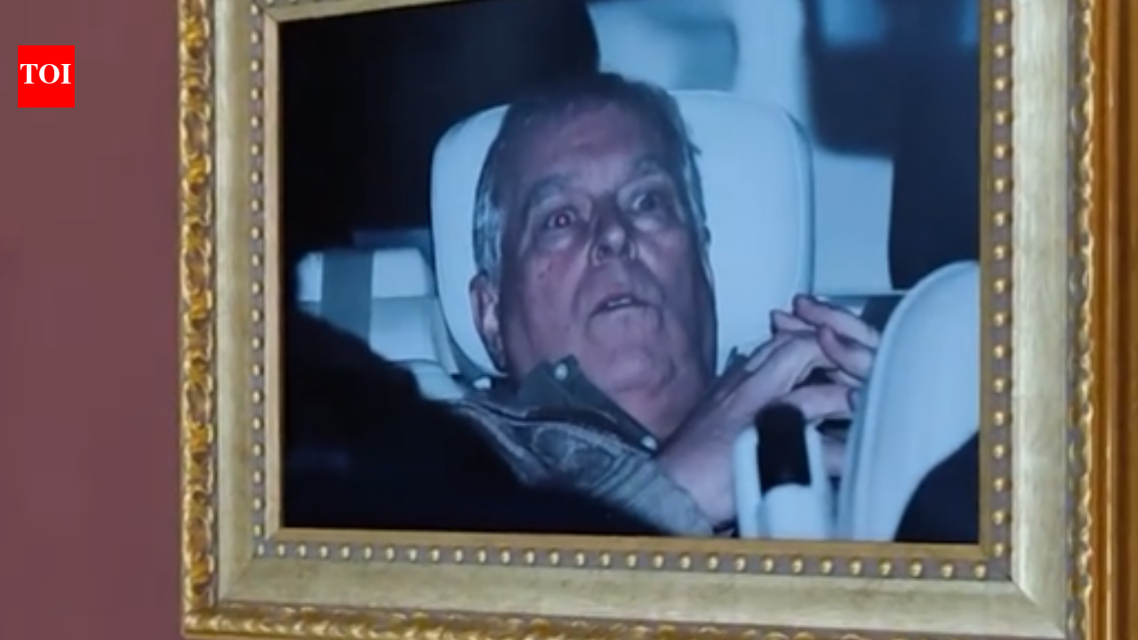 ‘He’s sweating now’: Activists hang ex-prince Andrew arrest photo inside France's Louvre Museum