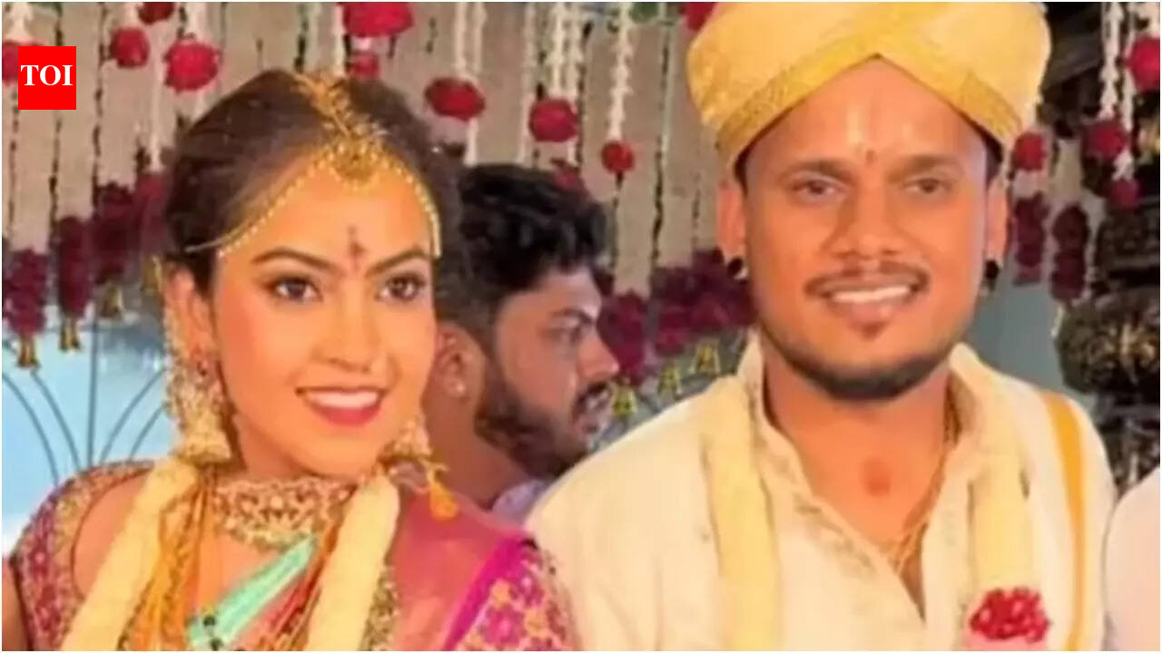 Dance Karnataka Dance choreographer Rudhra Master ties the knot with Niriksha in a grand wedding ceremony