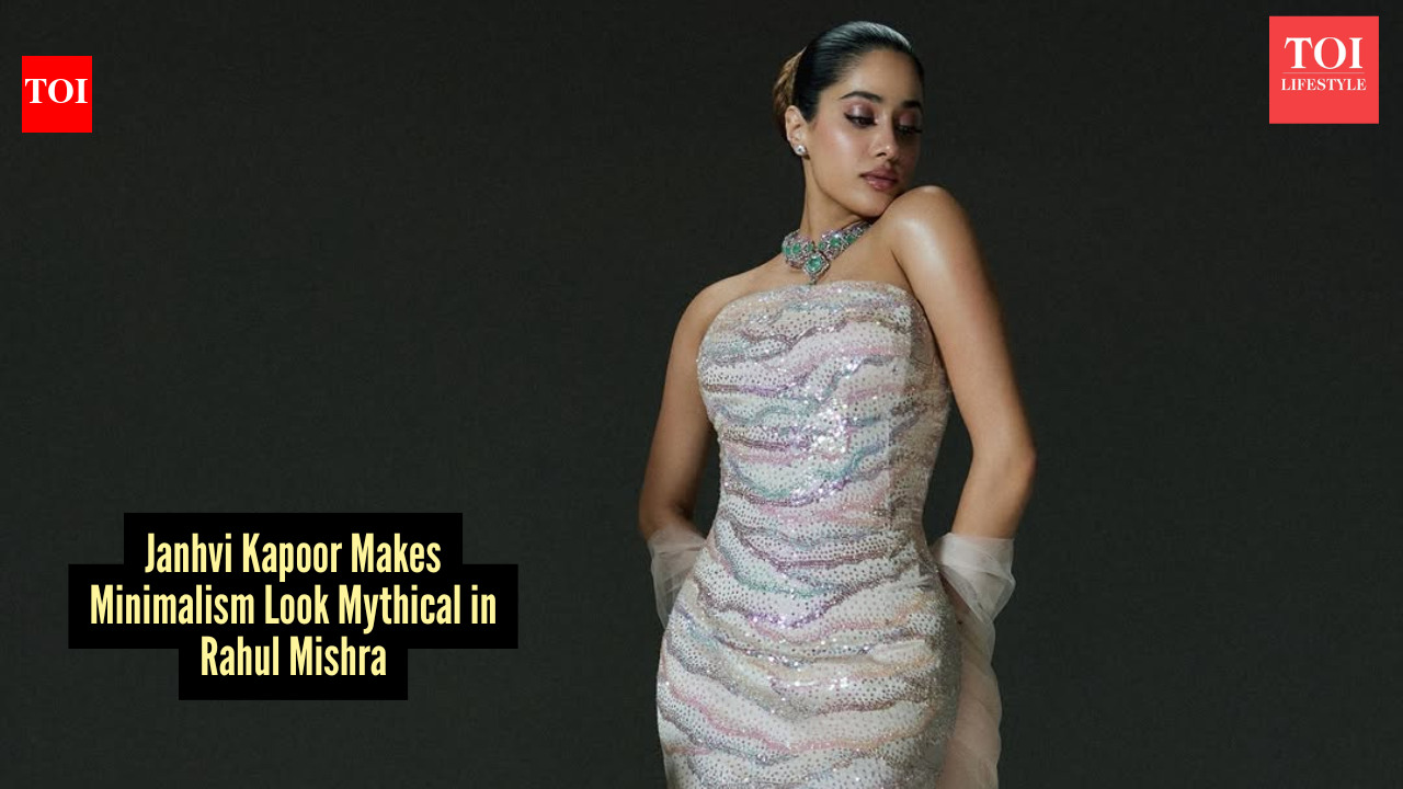 Janhvi Kapoor floats into fairytale mode in hand-embroidered Rahul Mishra couture