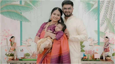 Actress Rashmi Prabhakar celebrates son’s naming ceremony; Names him Agastya Vedanth