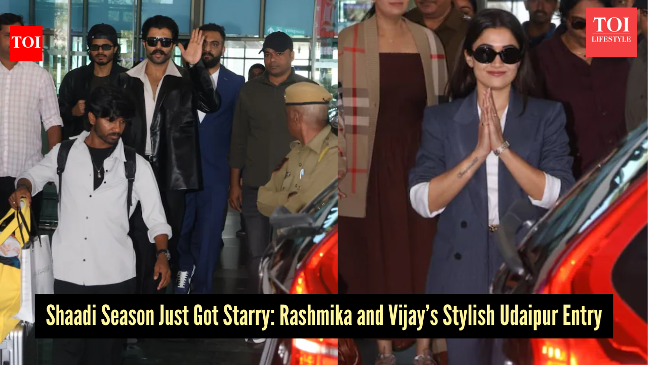 Udaipur gets a glam upgrade as Rashmika Mandanna and Vijay Deverakonda land in style ahead of their wedding