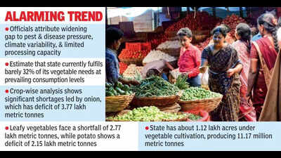 Telangana produces only 1/3rd of its vegetable needs