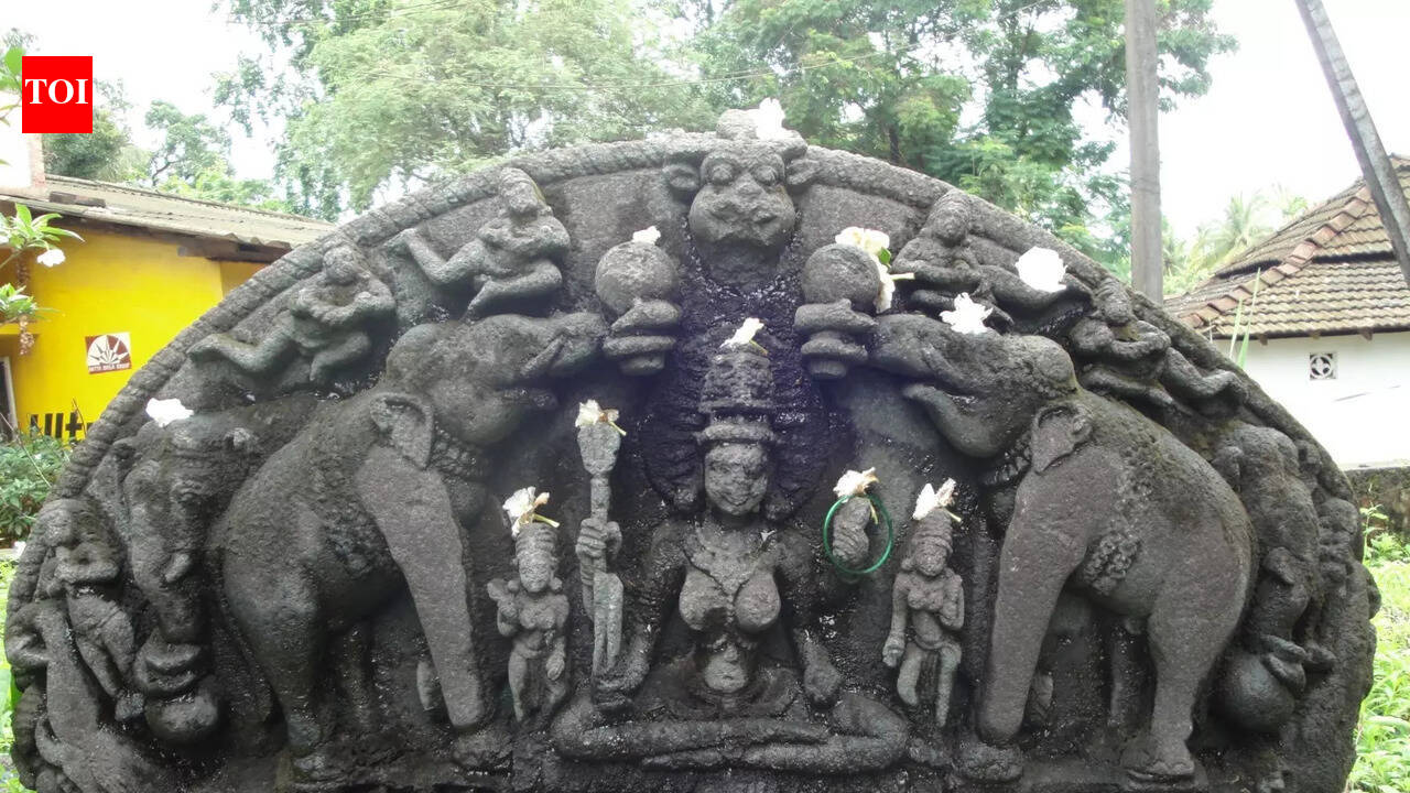 In ancient sculptures, a goddess of war unique to Goa