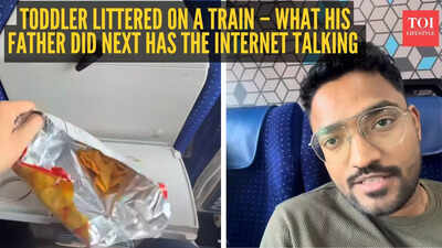 Toddler littered on a train – What his father did next has the internet talking