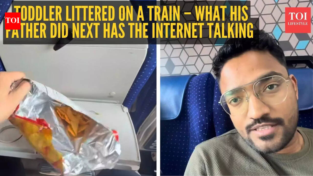 Toddler littered on a train – What his father did next has the internet talking