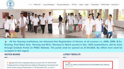 PNRC GNM 2nd Year Result 2026 Declared for November 2025 Annual Exam