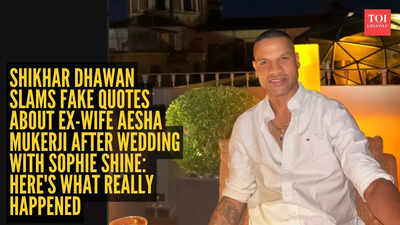 Shikhar Dhawan slams fake quotes about ex-wife Aesha Mukerji after wedding with Sophie Shine: Here's what really happened