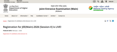 JEE Main 2026 session 2 registration ends tomorrow: Direct link to apply, next steps after application here