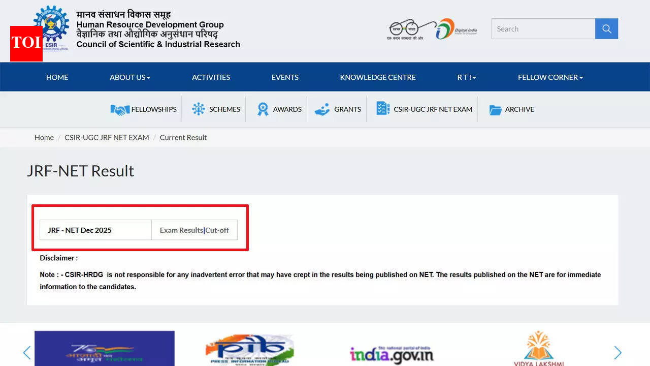 CSIR NET December 2025 roll number list released for JRF and Assistant Professor eligibility; download PDF here