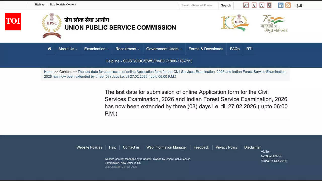 UPSC extends CSE 2026 deadline after portal issues — check application dates & details