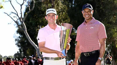  Jacob Bridgeman says getting Genesis Invitational trophy from Tiger Woods meant more than prize money