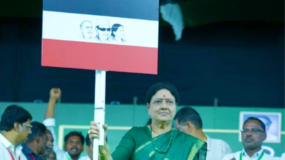 Sasikala floats new party, unveils its flag which carries images of three late leaders