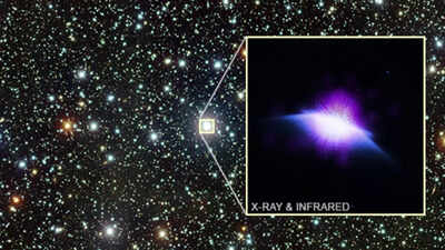 NASA’s Chandra captures ‘young sun’ caught blowing bubbles in HD 61005’s astrosphere with moth-like dust wings