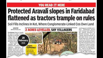 Forest department maps Aravali damage after TOI report
