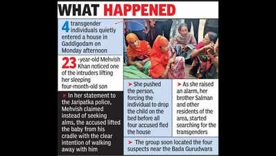 Mother Foils Kidnapping Bid Of 4-Month-Old Son By 4 Transgenders