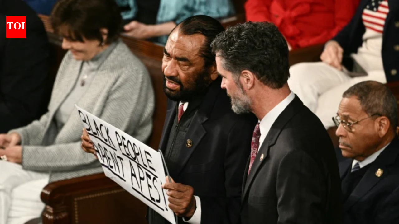 'Black people aren't apes!' US lawmaker Al Green escorted out for protest during Donald Trump's speech