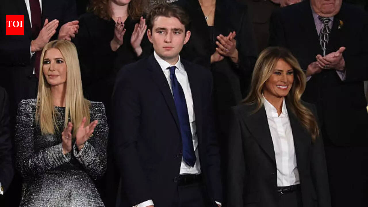 Watch: Barron Trump greets mother, the internet says he looks like his father