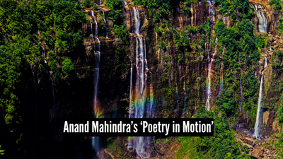 Anand Mahindra called this Meghalaya waterfall ‘Poetry in Motion,’ and it might inspire your next trip