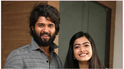 Rashmika Mandanna and Vijay Deverakonda walk hand-in-hand at sangeet ceremony, mother calls daughter-in-law ‘My darling Rushi’