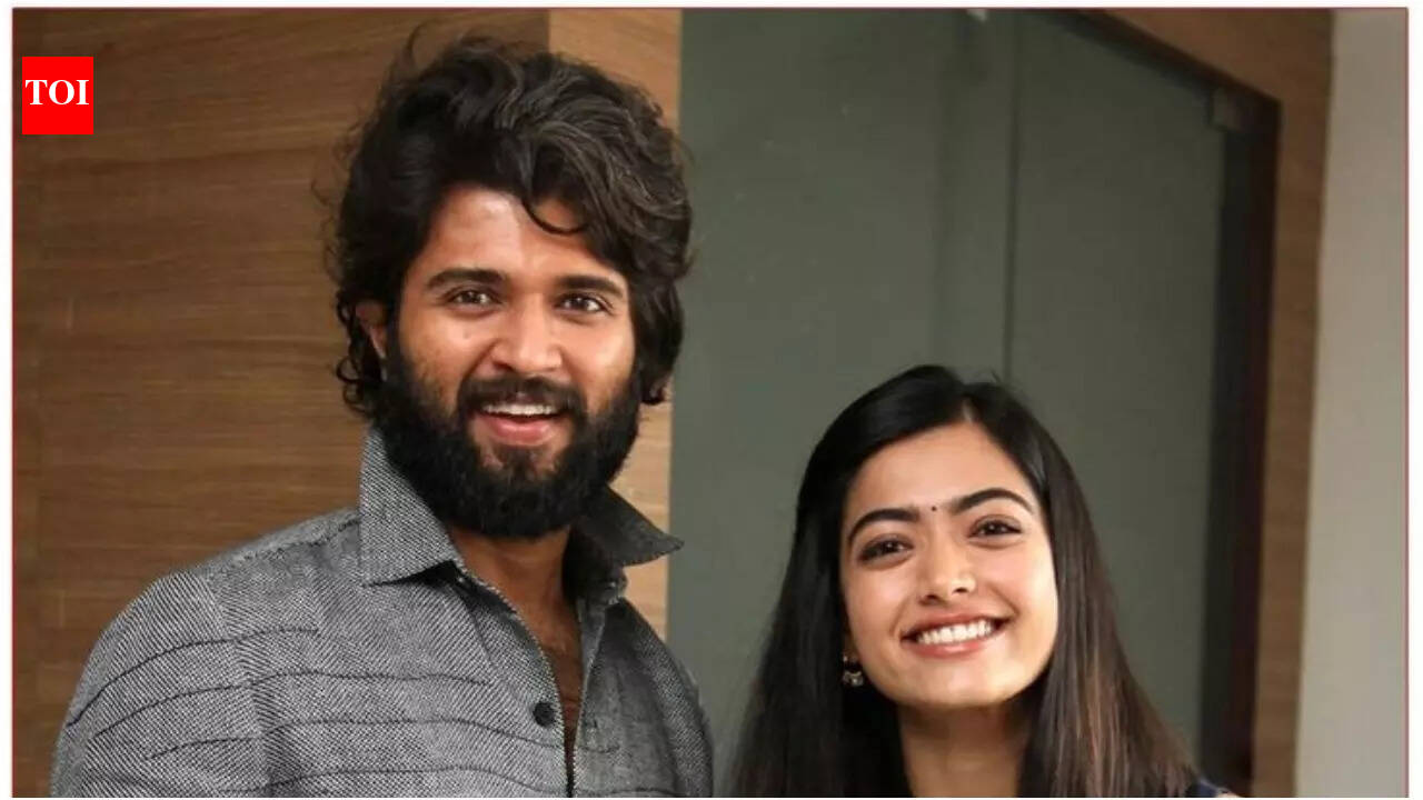 Rashmika Mandanna and Vijay Deverakonda walk hand-in-hand at sangeet ceremony, mother calls daughter-in-law ‘My darling Rushi’