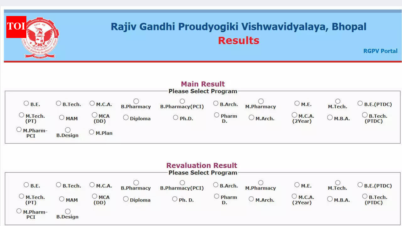 RGPV releases UG, PG results online; B.Tech., MCA, pharmacy scorecards available at rgpv.ac.in; download here