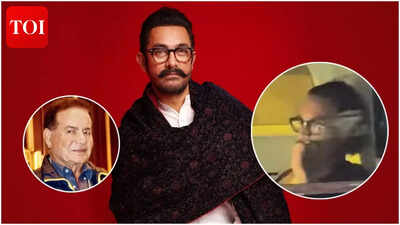 आमिर खान दूसरी बार सलीम खान से मिलने अस्पताल गए; चिंतित लग रहा है - देखिये