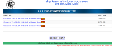 UP DElEd result 2026 released at btcresult.in: Direct link to download here