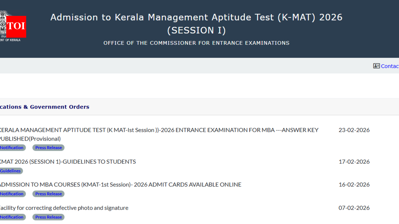 KMAT 2026 answer key objection window closes today at cee.kerala.gov.in: Direct link to raise challenges here