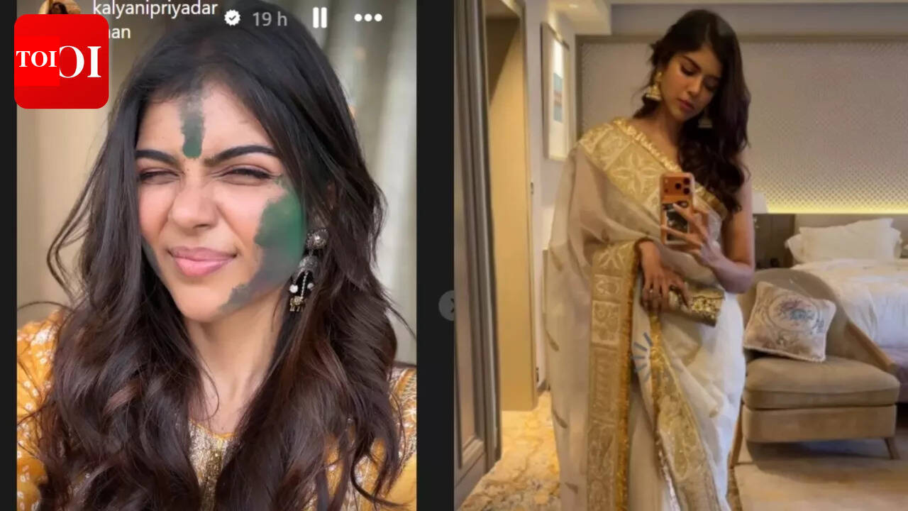 VIROSH celebrations begin: 'Lokah' star Kalyani Priyadarshan joins Vijay Deverakonda and Rashmika Mandanna’s pre-wedding events
