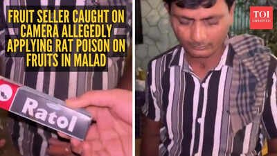  Fruit seller caught on camera allegedly applying rat poison on fruits in Malad
