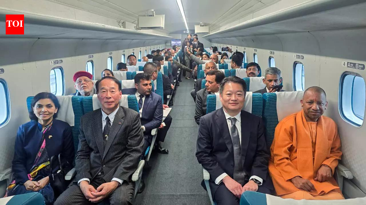 Watch: UP CM Yogi Adityanath takes spin on Japan’s futuristic Maglev train
