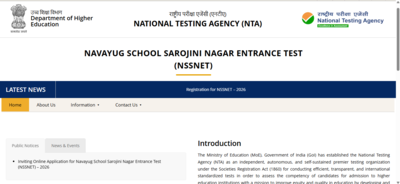 NSSNET 2026 registration begins for Class 6, 7 at exams.nta.nic.in: Direct link to apply and key dates here