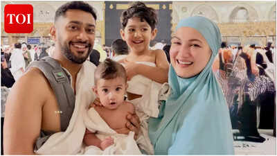Gauahar Khan, Zaid Darbar share first glimpse of their younger son during Mecca trip