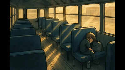 Noida UKG student gets locked in bus for 7 hours after he falls asleep, found crying at yard 25km from school