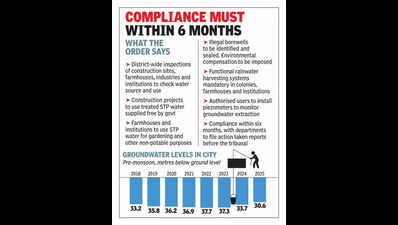 NGT raps Haryana for illegal groundwater use; tribunal takes cognisance of TOI report